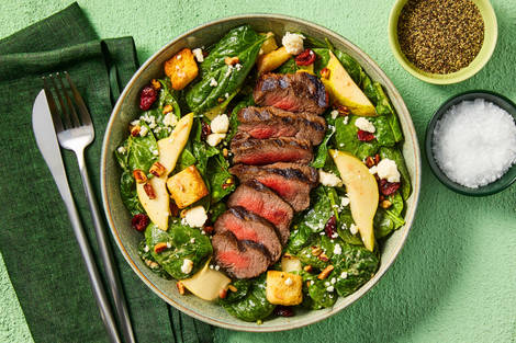 Harvest Steak, Spinach & Feta Salad