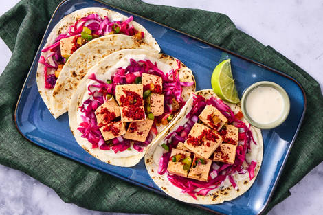 One-Pan Queso Blanco Tofu Tacos