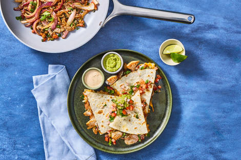 One-Pan Chicken & Rajas Quesadillas