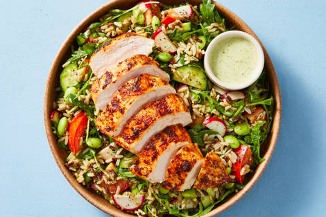 Chimichurri Chicken Grain Bowls