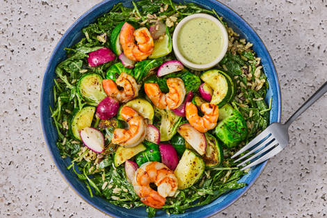 Green Goddess Shrimp & Grain Bowls