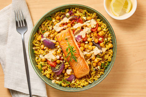 Turkish-Spiced Salmon & Chickpea Bowls