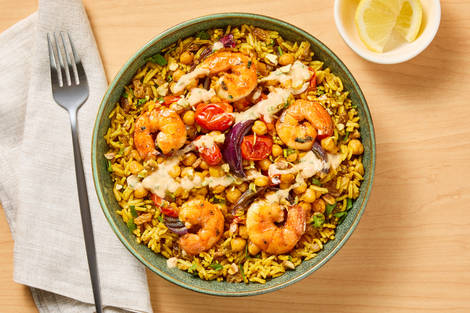 Turkish-Spiced Shrimp & Chickpea Bowls