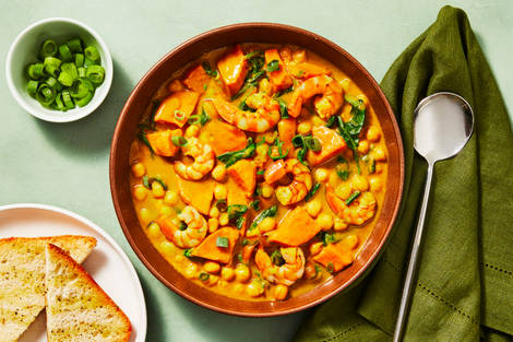 Shrimp & Chickpea Coconut Curry Stew