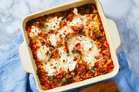 Cheesy Chicken Sausage & Ricotta Lasagna