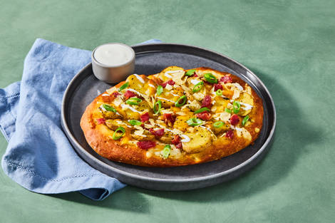 Loaded Baked Potato Pizza with Bacon