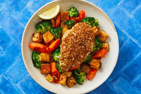 Italian Chicken & Bacon Sheet Pan Bake