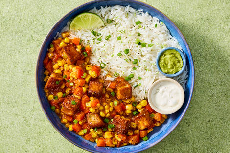 Mexican-Style Halloumi Burrito Bowls