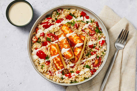 Carb Smart Halloumi and Tabbouleh Bowls