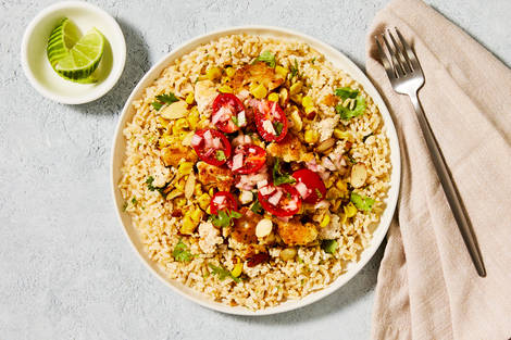 Cilantro-Lime Turkey and Brown Rice Bowls 