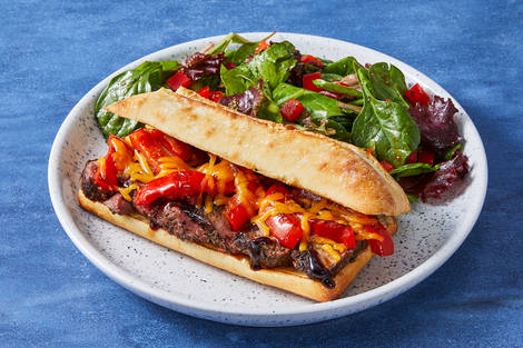 Italian-Style Ribeye Steak and Pepper Sandwiches