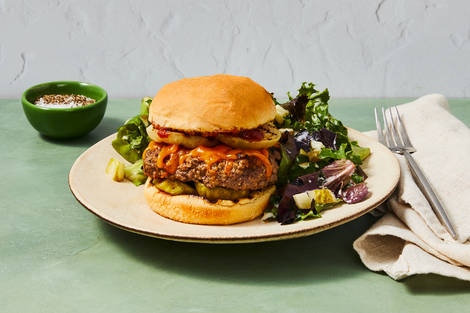 Smash burgers de double bœuf grillé