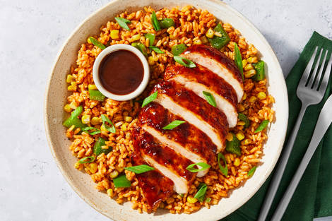 Bols de poulet glacé à la sauce BBQ