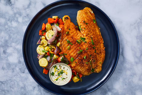  Choix du nutritionniste : Tilapia poêlé aux carottes et aux panais rôtis