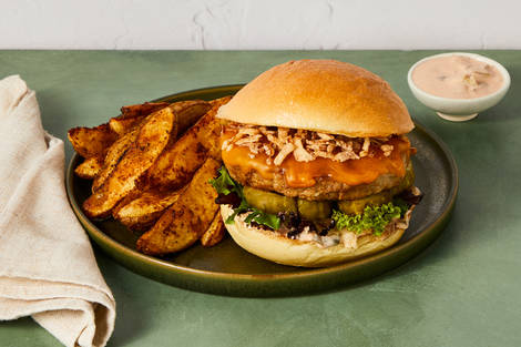 Crunchy Pork and Bacon Burgers