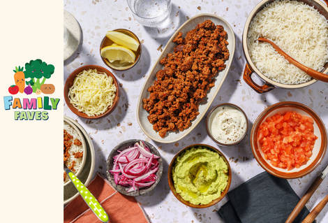 Double Loaded Beef Burrito Bowl Bar