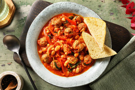 One-Pot Bohnen und Bio-Rinderhüftsteak nach Boston Art