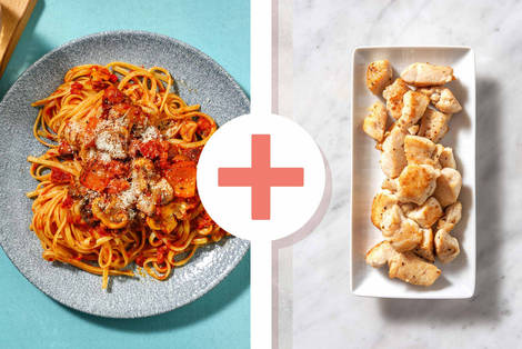 Chicken Breast and Chorizo Tomato Linguine