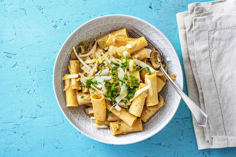 Rigatoni, endives poêlées & comté
