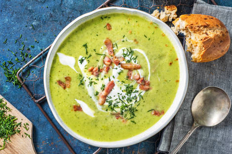 Soupe de courgette, aneth & crème