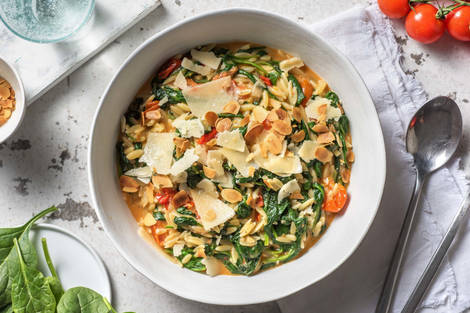 Orzo aux épinards & tomates cerises