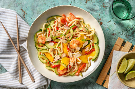 Salade crevettes sautées & mangue