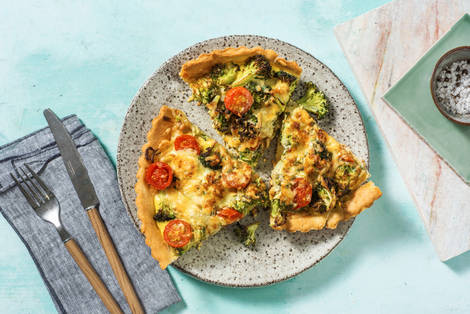 Quiche met broccoli en oude kaas