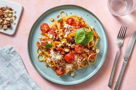 Linguine & duo de tomates
