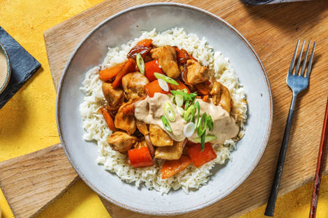 Asiatisk inspireret kyllingebowl