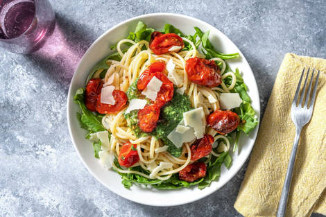 Linguine & pesto d’épinards maison