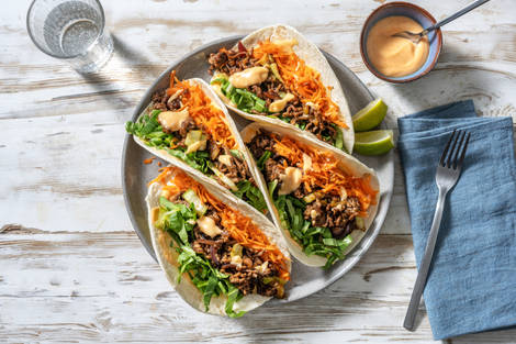 Rask asiatisk kjøttdeigtaco