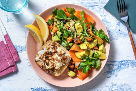 Salade de patate douce rôtie & avocat