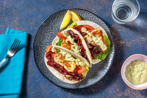 Vegetariske halloumitacos