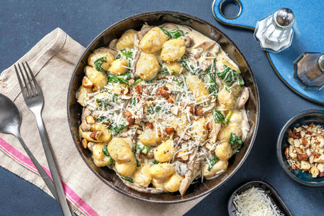 Gnocchi aux champignons & burrata