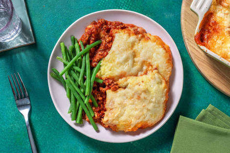 Cheesy Mash Topped Beef and Red Wine Pie