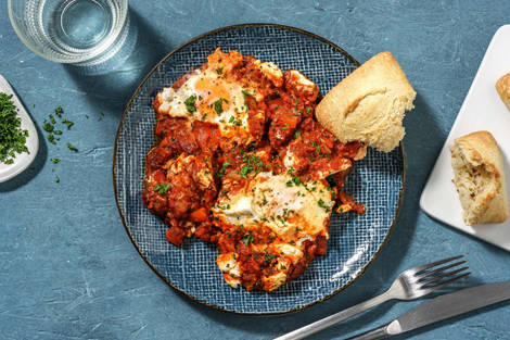 Chakchouka au chèvre frais