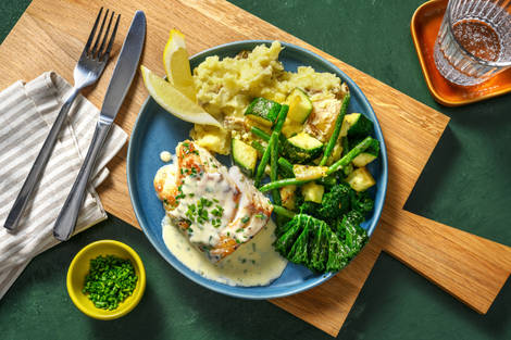 Pannstekt torsk och potatisstomp