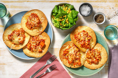 Tostadas mexicaines poulet & cheddar