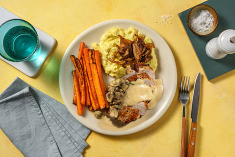 Schweinefilet mit Schmorzwiebeln 