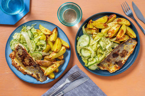 Saumon poêlé & salade scandinave