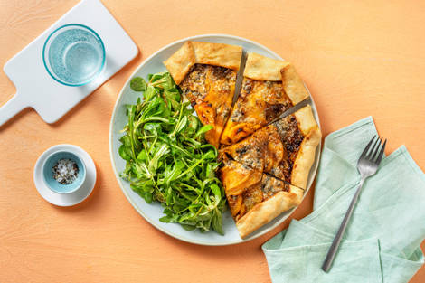Tarte rustique au bleu & butternut