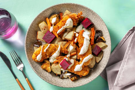 Mandel- och pankopanerad kyckling 