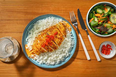 Coconut Katsu Prawn & Garlic Rice