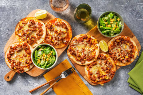 Tostadas bœuf & cheddar à la mexicaine
