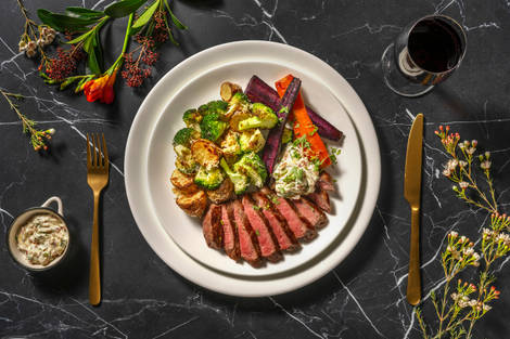 Stegt steak og bearnaisedip