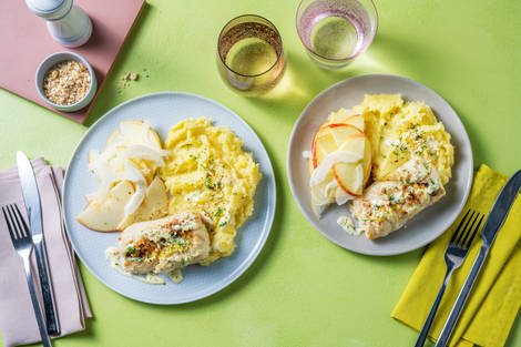 Ovnsbakt torsk og kremet dillsaus 