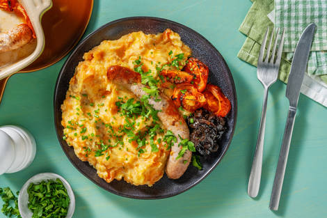 Brandt & Levie worst met pastinaak-wortelstamppot