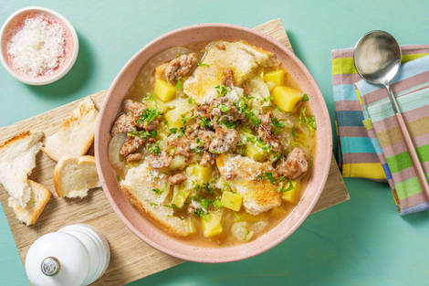 Zuppa calabrese di finocchi e salsiccia