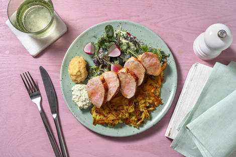 Omas Klassiker: Kartoffelpuffer mit extra Bio-Schweinefilet