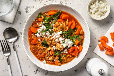 Soupe orientale poulet effiloché & cumin